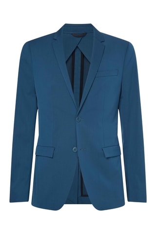 $Veste en laine Bleu pétrole