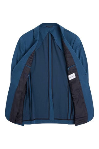 $Veste en laine Bleu pétrole