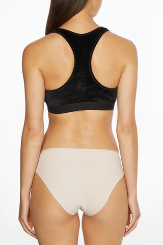 $Brassière en velours  Noir