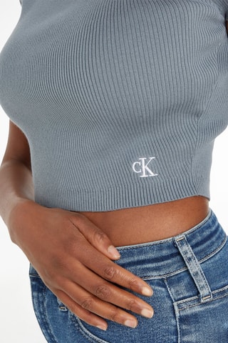 $Crop top Gris