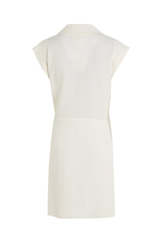 $Robe portefeuille en lin Ecru
