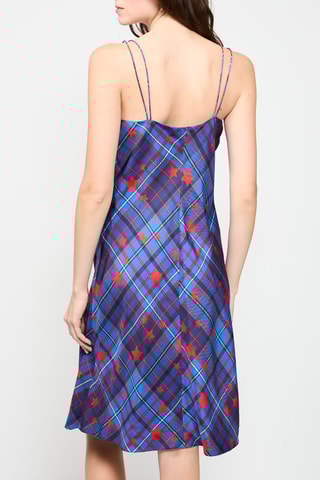 $Robe droite en soie Tommy x Gigi - Bleu