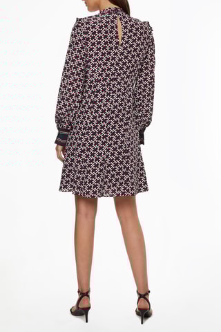 $Robe trapèze Rouge et bleu marine