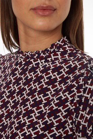 $Robe trapèze Rouge et bleu marine