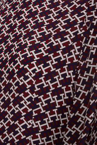 $Robe trapèze Rouge et bleu marine