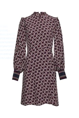$Robe trapèze Rouge et bleu marine