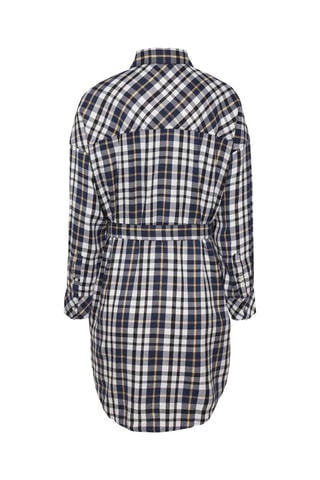 $Robe chemise Bleu marine et blanc