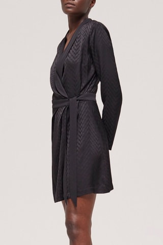 $Robe portefeuille - Noir