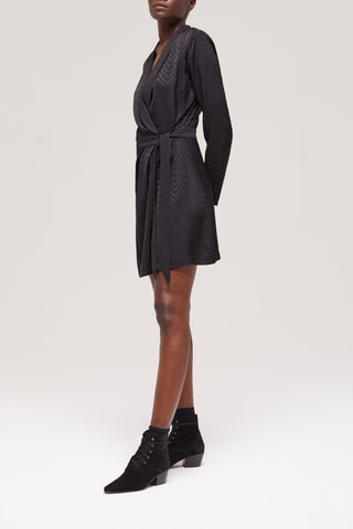 $Robe portefeuille - Noir