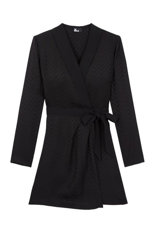 $Robe portefeuille - Noir