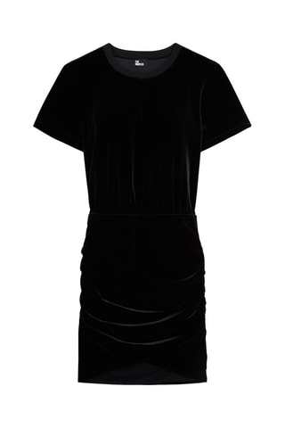$Robe fourreau en velours - Bleu nuit