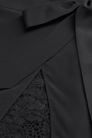 $Robe droite en soie - Noir