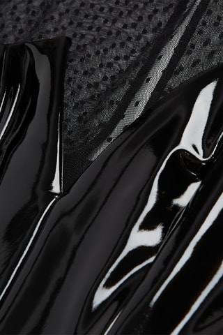 $Robe bi-matière - Noir