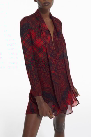 $Robe patineuse - Rouge et noir