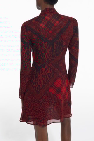 $Robe patineuse - Rouge et noir