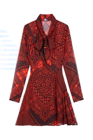 $Robe patineuse - Rouge et noir