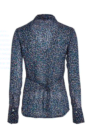 $Chemisier Noir et bleu cobalt