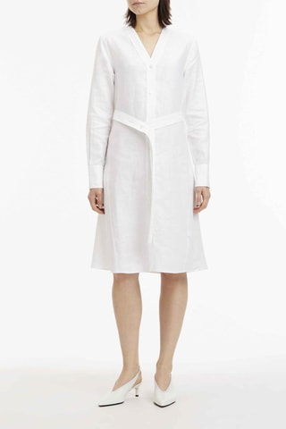 $Robe chemise en lin Blanc