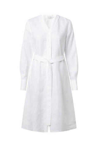 $Robe chemise en lin Blanc