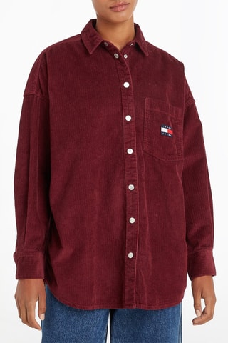 $Chemise en velours Bordeaux