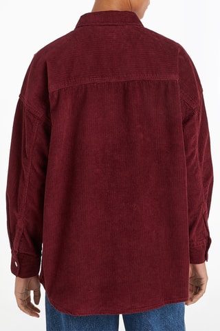 $Chemise en velours Bordeaux