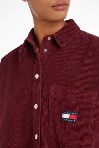 $Chemise en velours Bordeaux