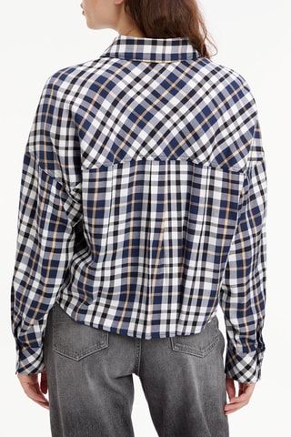 $Chemise Blanc et bleu marine
