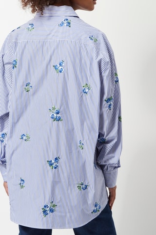 $Chemise rayée - Bleu marine et blanc