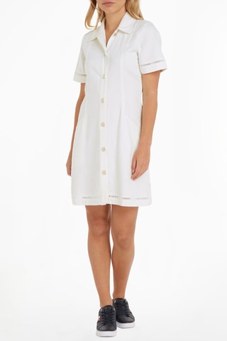$Robe chemise en coton biologique Ecru