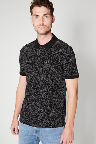 $Polo Noir et gris clair