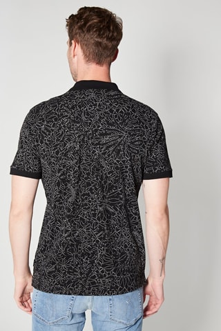 $Polo Noir et gris clair