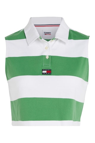$Polo sans manches Vert et blanc