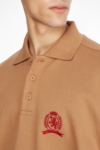 $Polo en coton biologique Marron