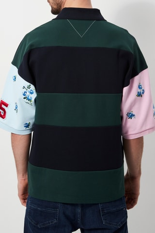 $Polo en coton biologique x Richard Quinn Noir et bleu
