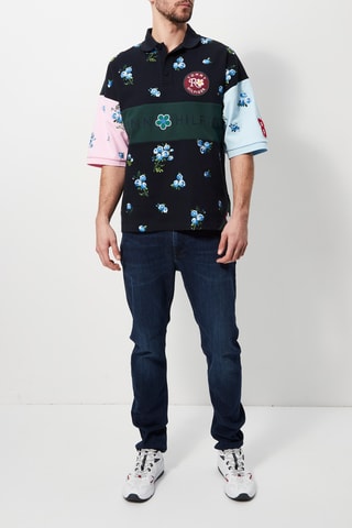 $Polo en coton biologique x Richard Quinn Noir et bleu