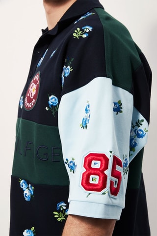$Polo en coton biologique x Richard Quinn Noir et bleu
