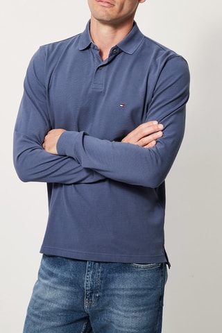 $Polo regular en coton biologique Bleu