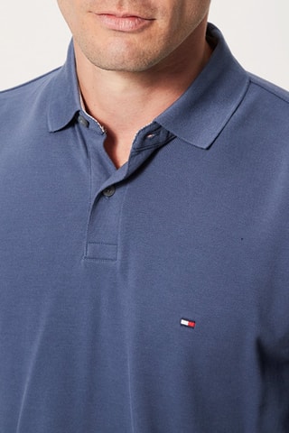 $Polo regular en coton biologique Bleu