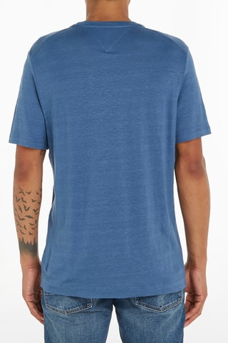 $T-shirt en lin Bleu cobalt chiné