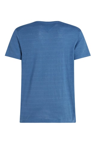 $T-shirt en lin Bleu cobalt chiné