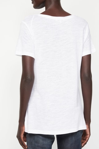 $T-shirt en lin Blanc