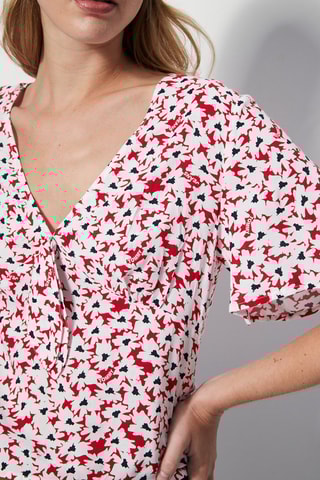 $Blouse Ecru et rouge