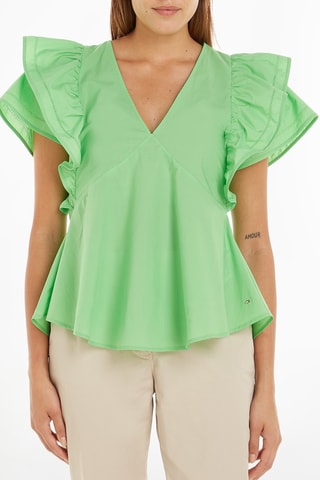 $Blouse en coton biologique Vert fluo