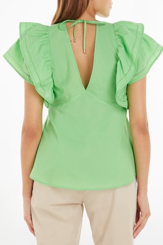 $Blouse en coton biologique Vert fluo