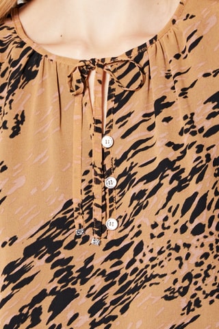 $Blouse Camel et noir
