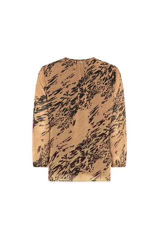 $Blouse Camel et noir