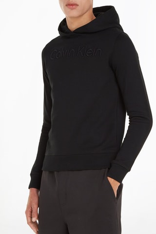 $Sweat à capuche en coton biologique Noir