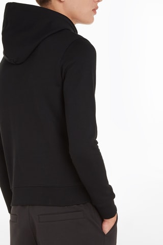 $Sweat à capuche en coton biologique Noir