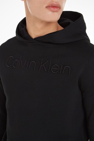 $Sweat à capuche en coton biologique Noir