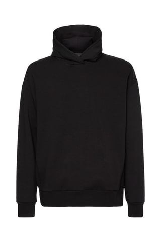 $Sweat à capuche en coton biologique Noir